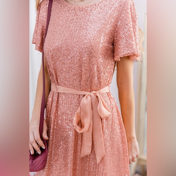 LC Pink Sequin Dress - Picture 5 of 10